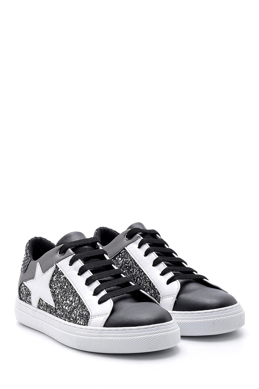 Kadın Yıldızlı Simli Sneaker