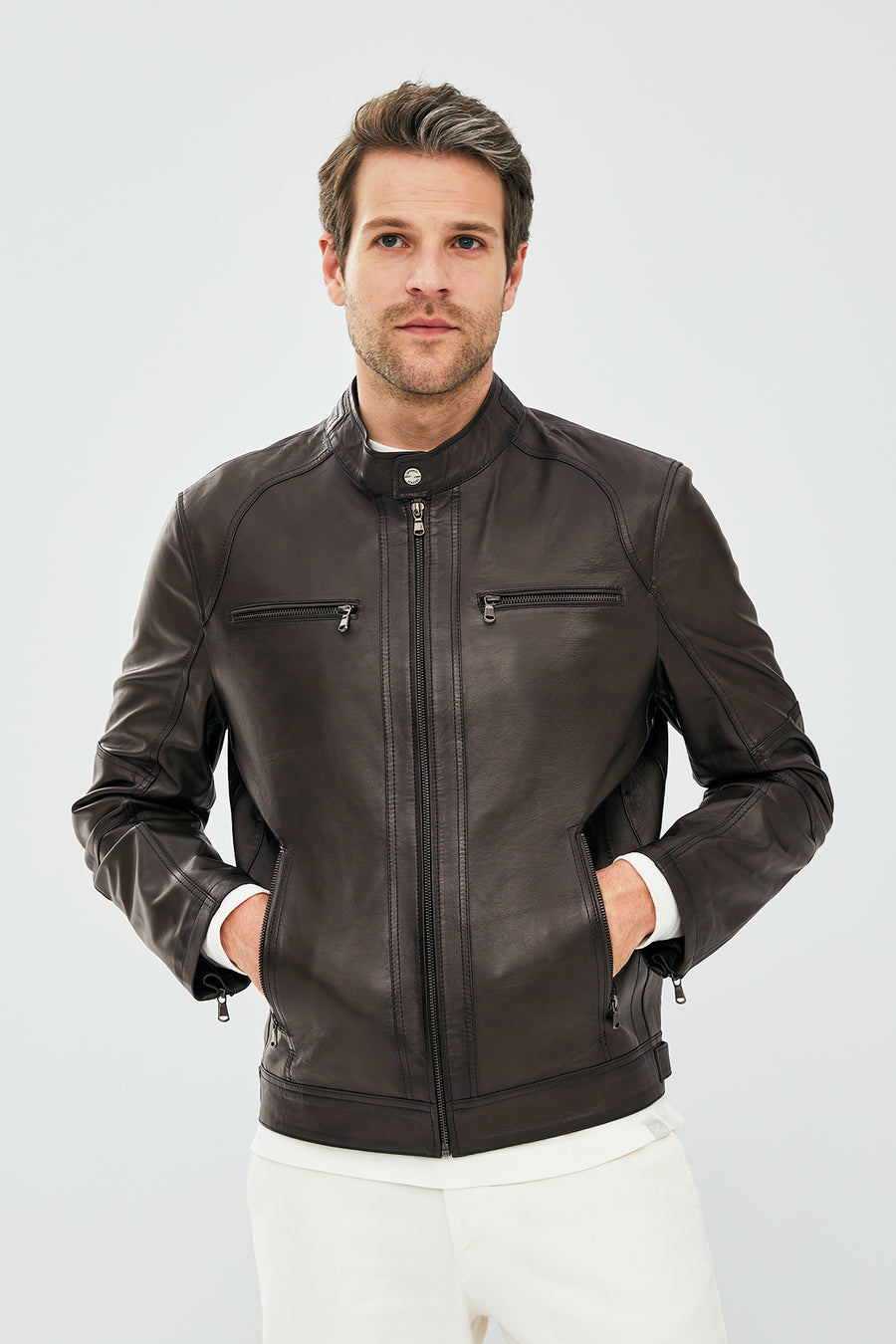 Alanzo Men's Mink Leather Jacket 20SGE633047 | Derimod