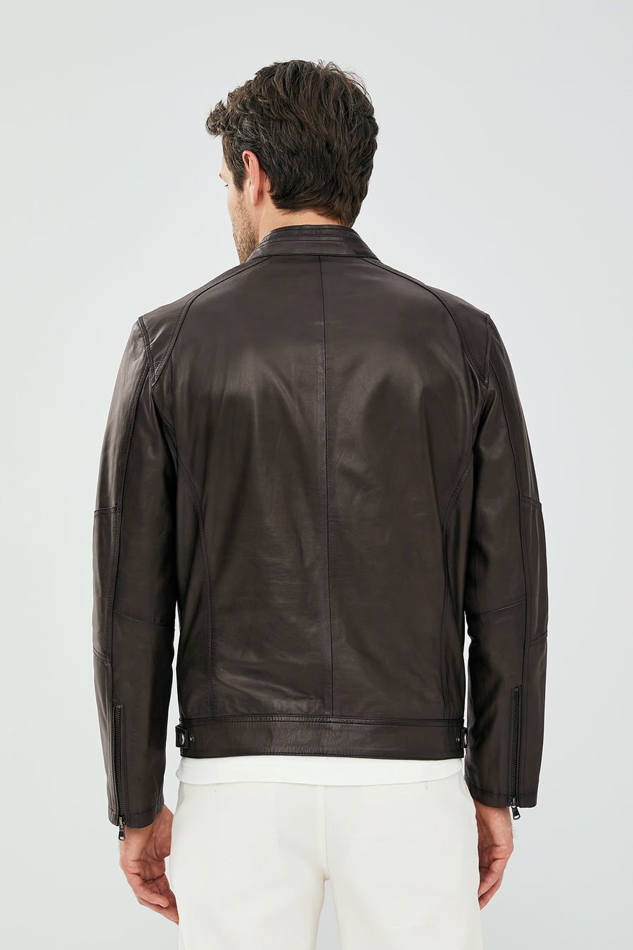 Alanzo Men's Mink Leather Jacket