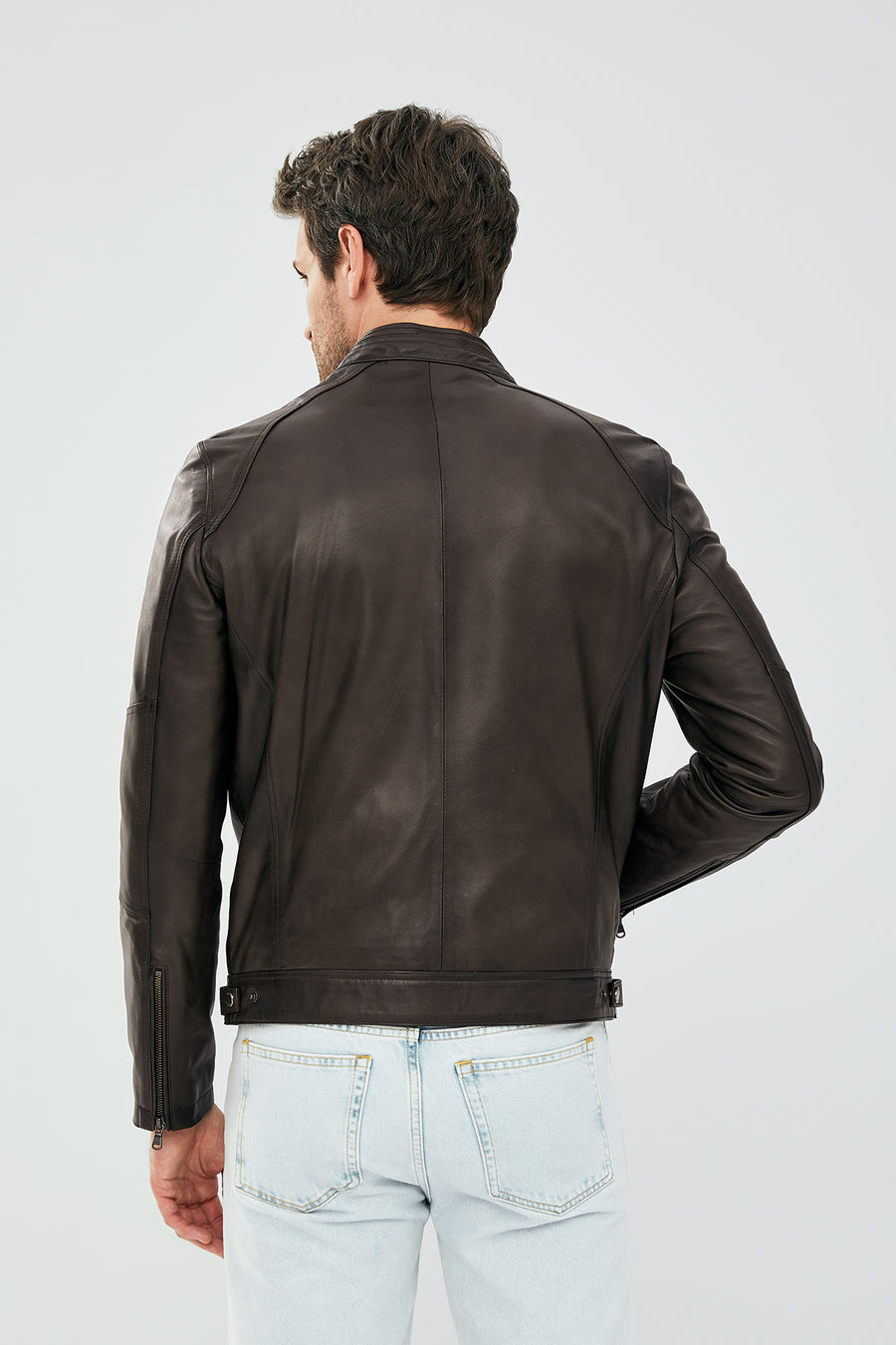 Alanzo Men's Mink Leather Jacket