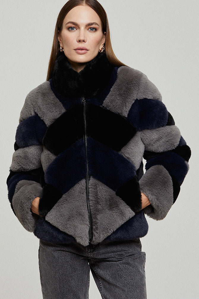 Guarda Women's Multicolored Teddy Jacket 20WGD5904MX | Derimod