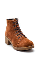 Women's Heeled Suede Leather Boots | Derimod