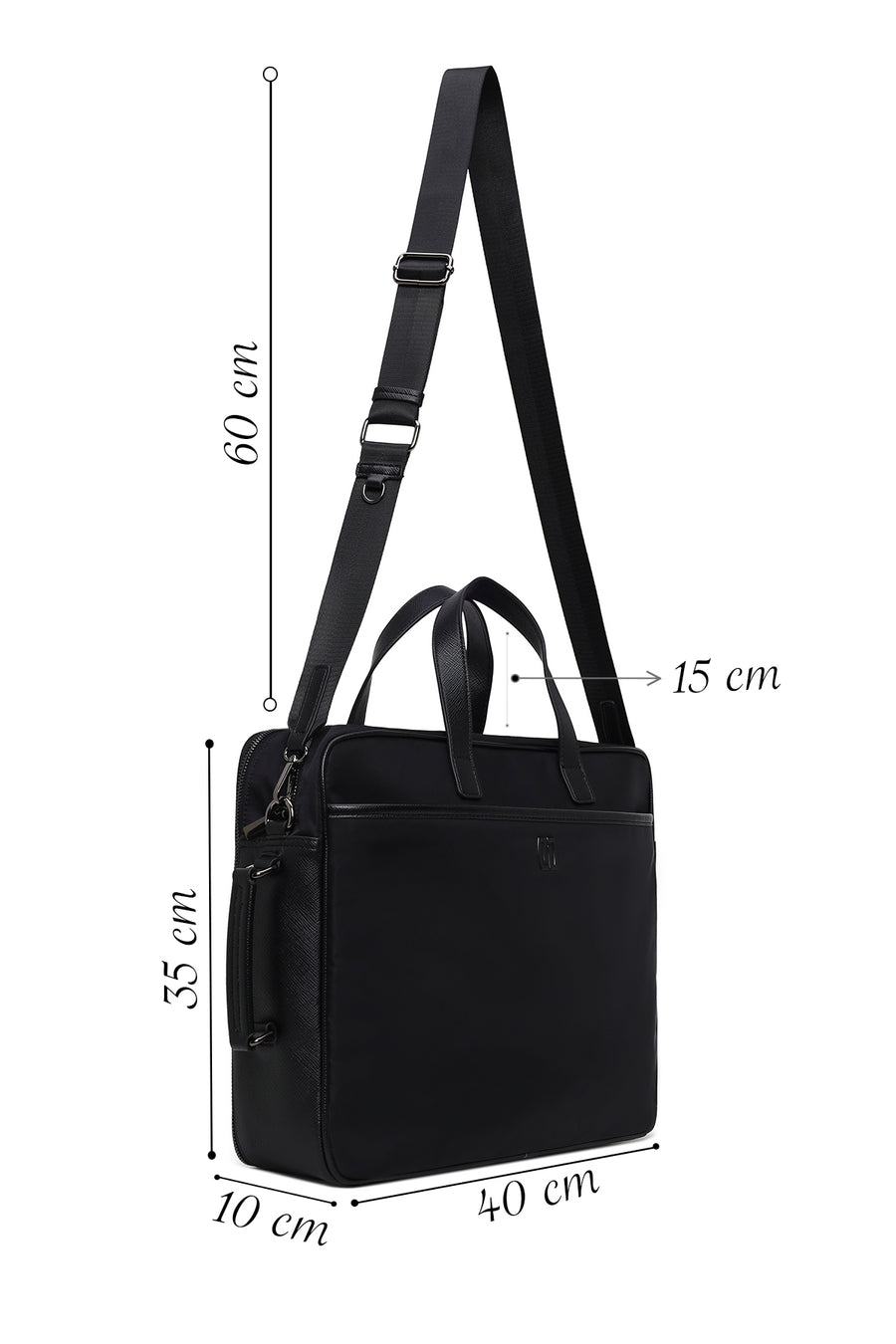 Male Black Fabric Briefcase