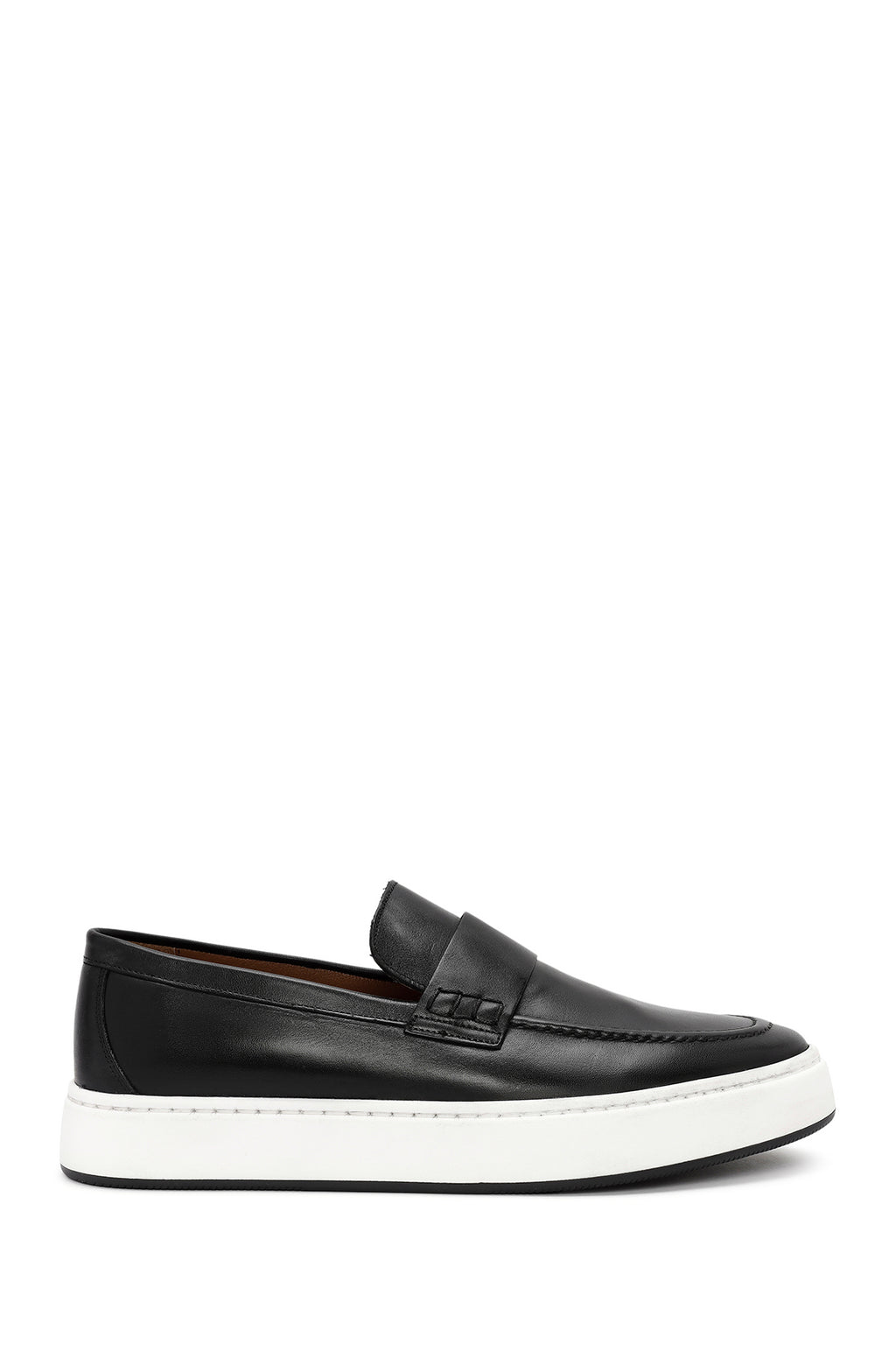 Erkek Siyah Deri Casual Loafer