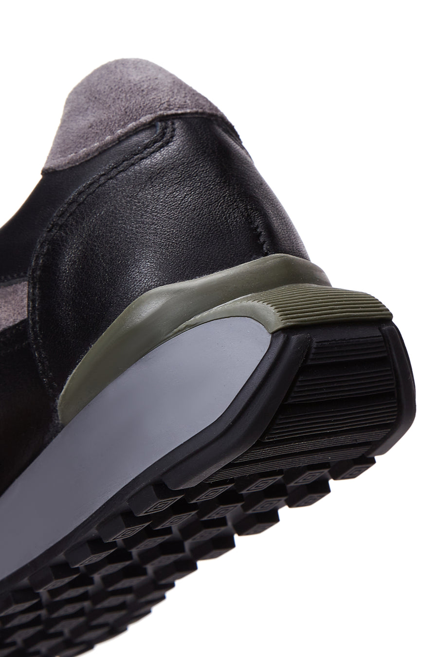 Kadın Siyah Süet Detaylı Deri Sneaker