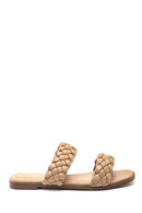 Women's Beige Knitted Slippers | Derimod