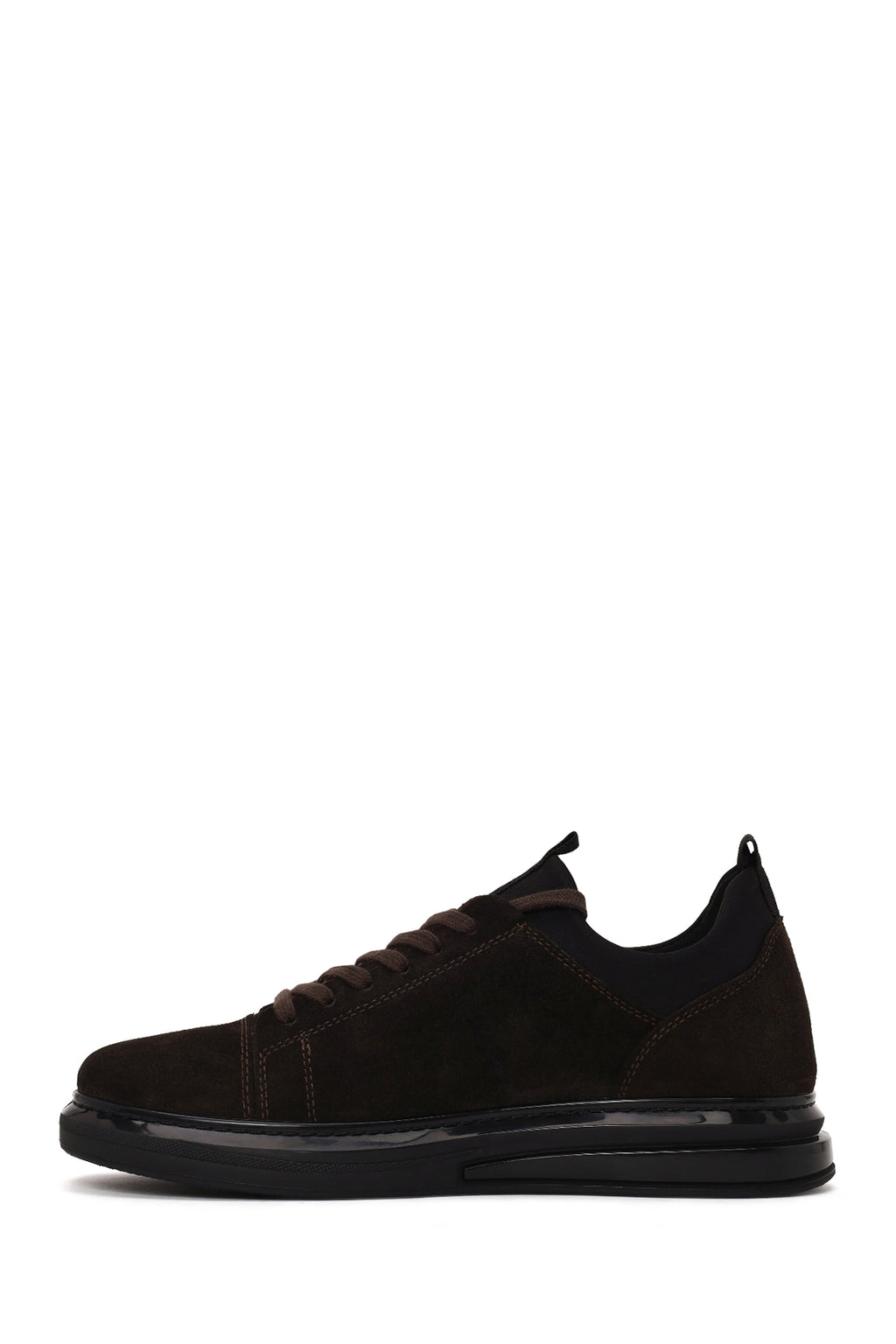 Erkek Kahverengi Bağcıklı Süet Deri Sneaker