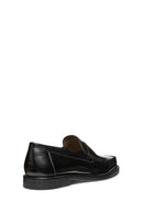 Geox Erkek Siyah U Recanati - Brushs.Lea Deri Casual Loafer | Derimod