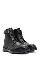 Men's Black Zippered Leather Casual Boots | Derimod