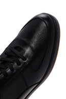 Men's Navy Blue Leather Casual Sneaker | Derimod