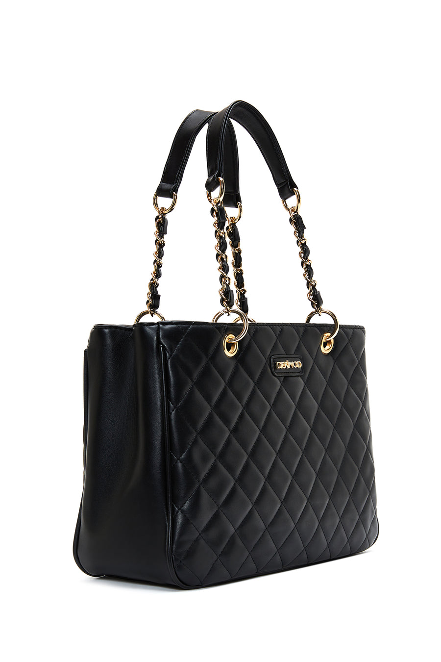 Women's Black Long Strap Quilted Shoulder Bag