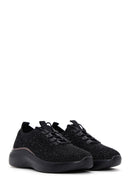 Women's Black Stone Thick Soled Sneaker | Derimod