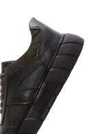 Men's Green Leather Thick Soled Sneaker | Derimod