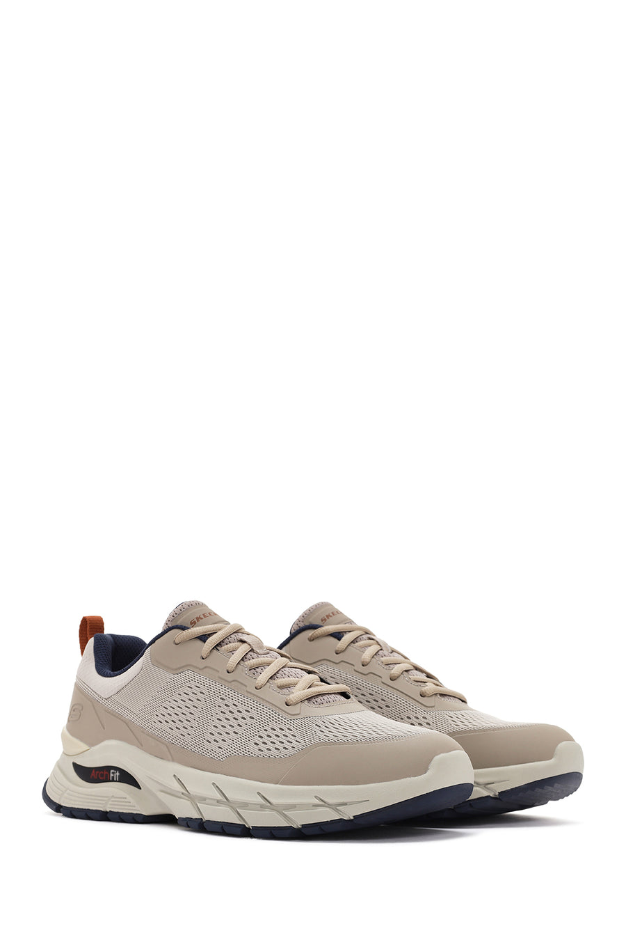 Skechers Men's Beige Arch Fit Baxter Pendroy Lace-up Sneaker