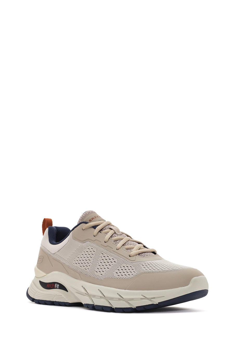 Skechers Men's Beige Arch Fit Baxter Pendroy Lace-up Sneaker