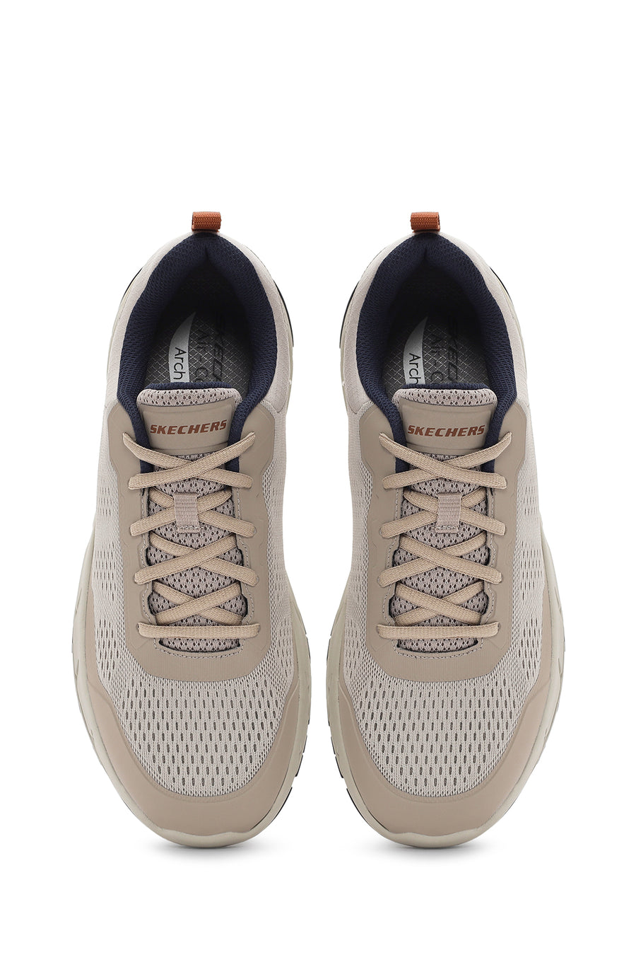 Skechers Men's Beige Arch Fit Baxter Pendroy Lace-up Sneaker