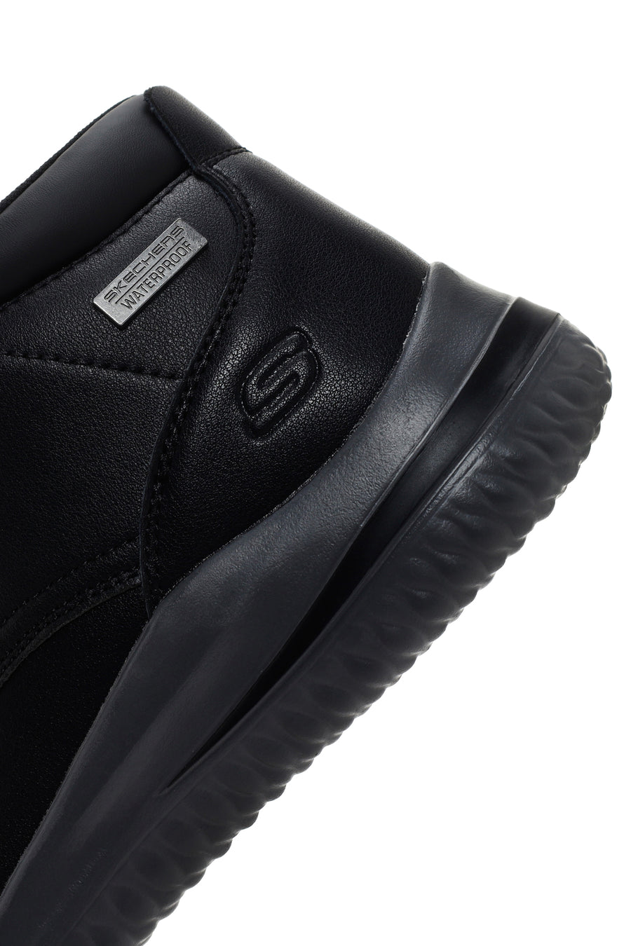 Skechers Erkek Siyah Delson 3.0 Brandis Kalın Tabanlı Nubuk Deri Bot