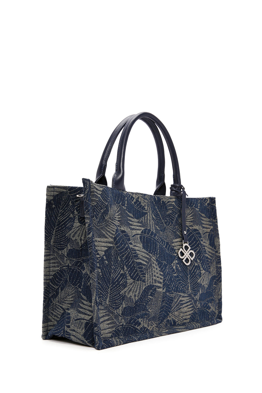 Women's Blue Long Strap Fabric Shoulder Bag