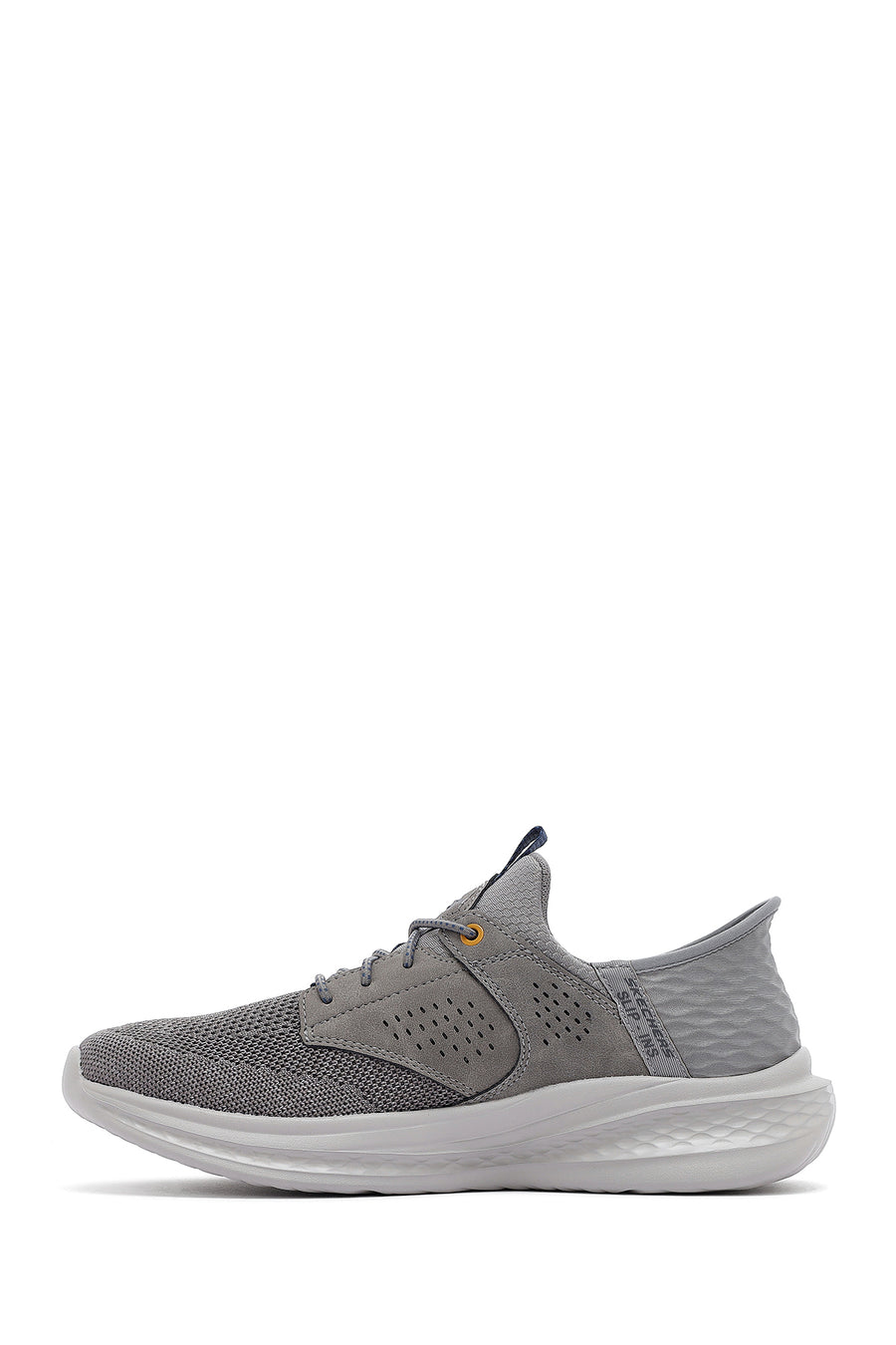 Skechers Erkek Gri Slade Bağcıklı Kalın Tabanlı Kumaş Sneaker