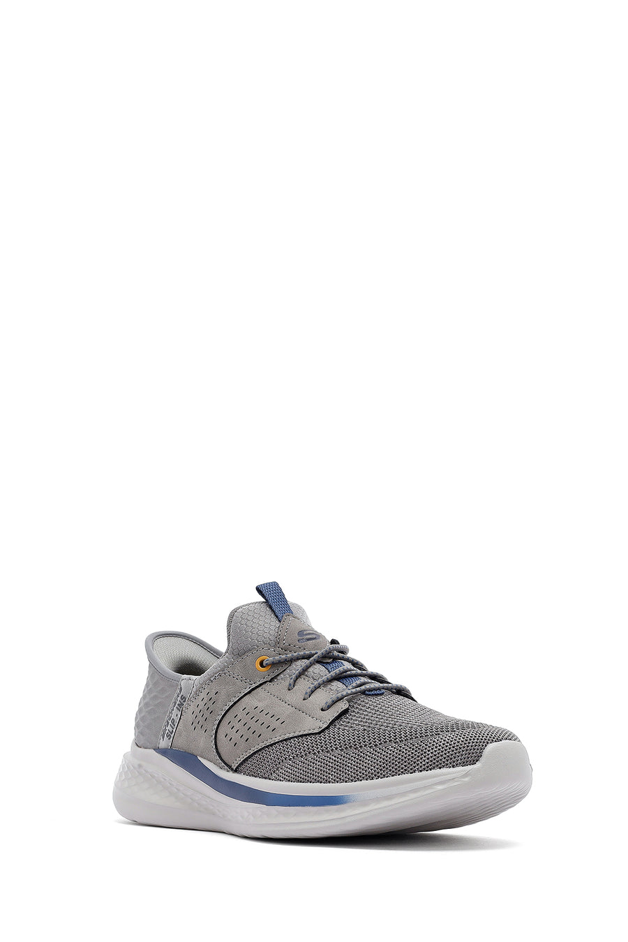 Skechers Erkek Gri Slade Bağcıklı Kalın Tabanlı Kumaş Sneaker