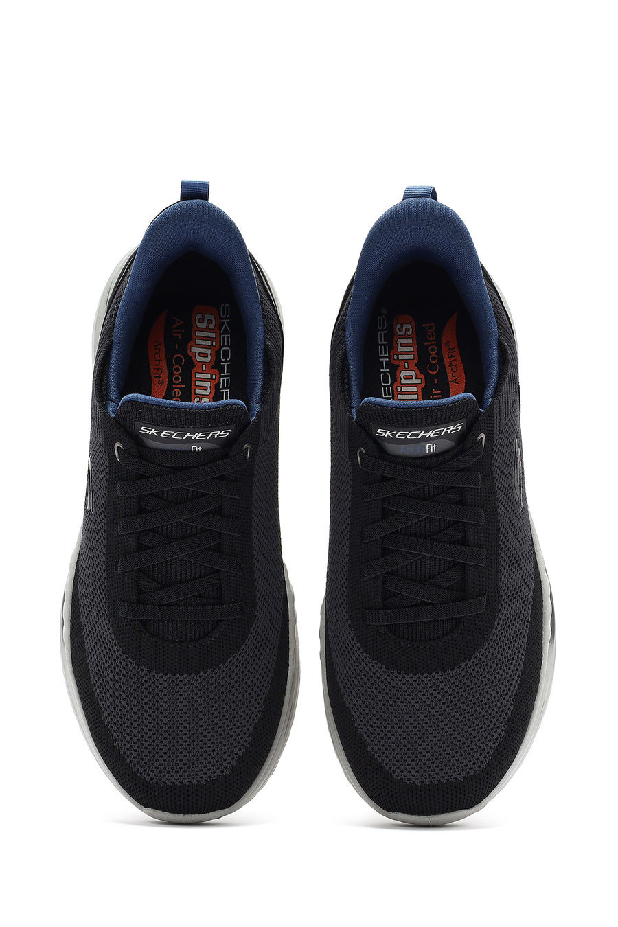 Skechers Erkek Siyah Arch Fit Orvan - Kincade Bağcıklı Kalın Tabanlı Sneaker