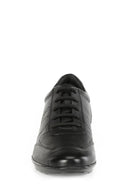 Geox Men's Black Symbol Lace-Up Leather Casual Shoes | Derimod