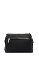 Women's Black Long Strap Patterned Crossbody Bag | Derimod