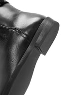 Women's Black Zippered Leather Boots | Derimod