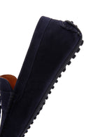 Men's Navy Blue Suede Leather Loafer | Derimod