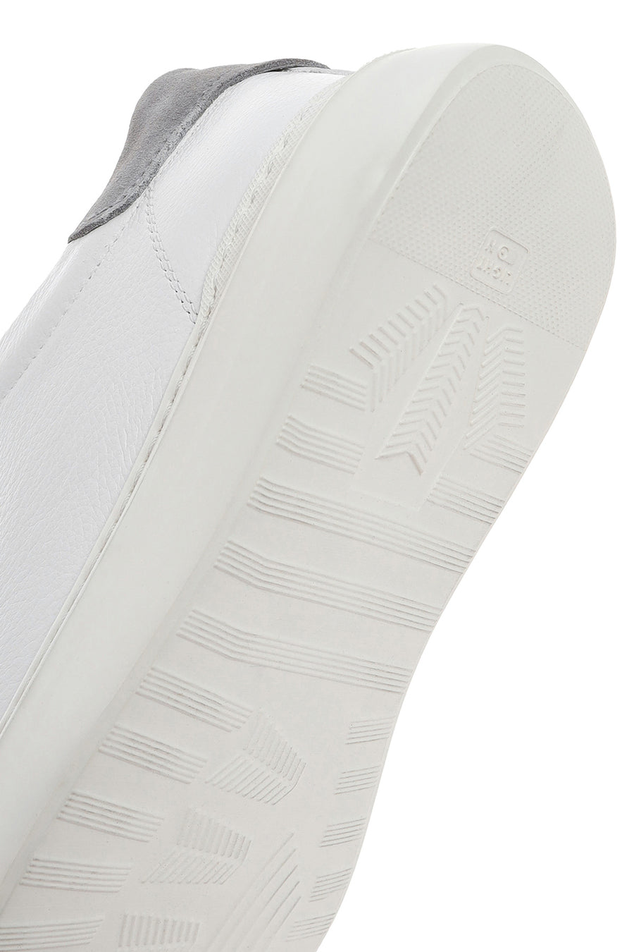 Men's White Lace-up Leather Sneaker