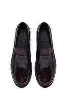 Erkek Bordo Deri Klasik Loafer | Derimod