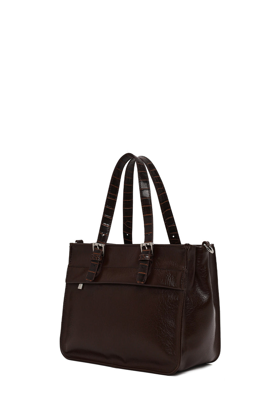 Woman Brown Long-Strap Shoulder Bag