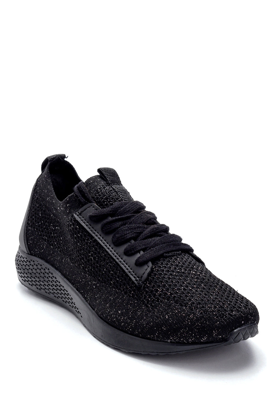 Women's Black Patterned Sneaker