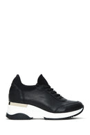 Women's Black Wedge Heeled Sneaker | Derimod