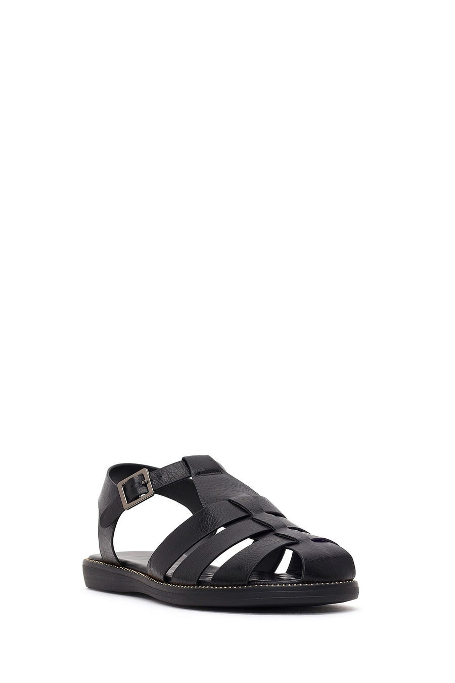 Women's Black Ankle Buckle Sandals