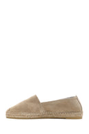 Women's Gray Suede Leather Espadrille | Derimod