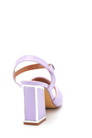 Women's Lilac Thick Heeled Sandals | Derimod