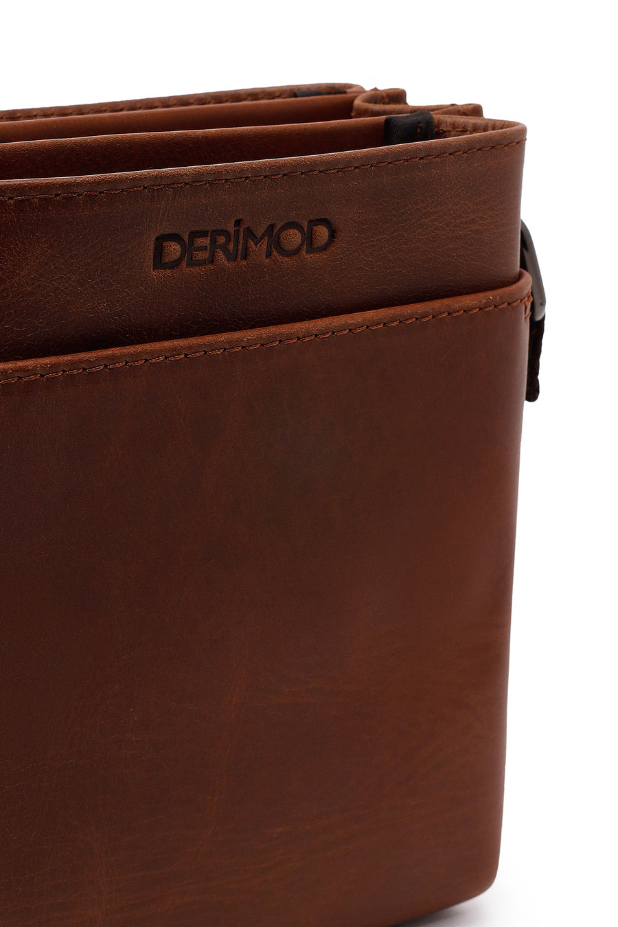 Male Brown Leather Messenger Bag