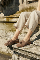 Woman Mink Tasselled Suede Loafer | Derimod
