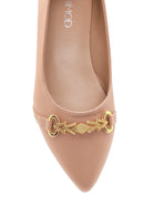 Women's Beige Buckled Ballerinas | Derimod