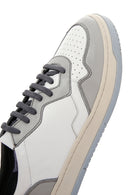 Men's Gray Leather Sneaker | Derimod