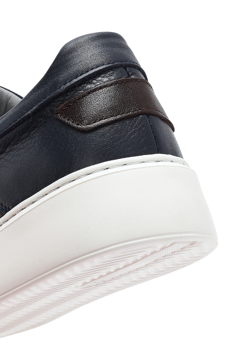 Male Navy Lace-up Leather Sneaker