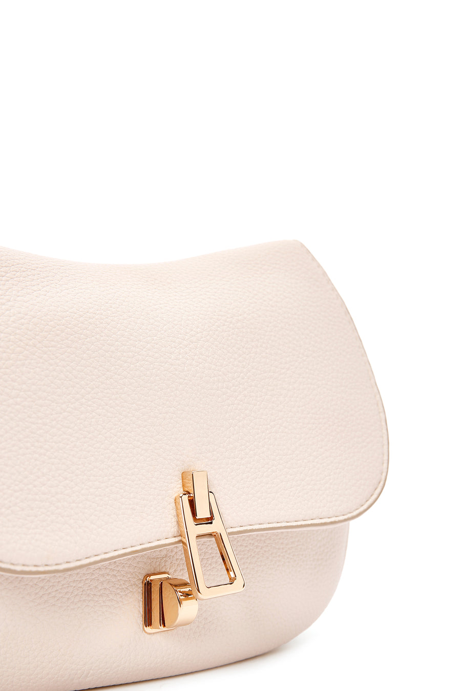 Woman Cream Long-Strap Shoulder Bag