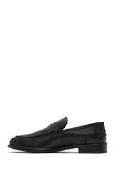 Erkek Siyah Deri Loafer | Derimod