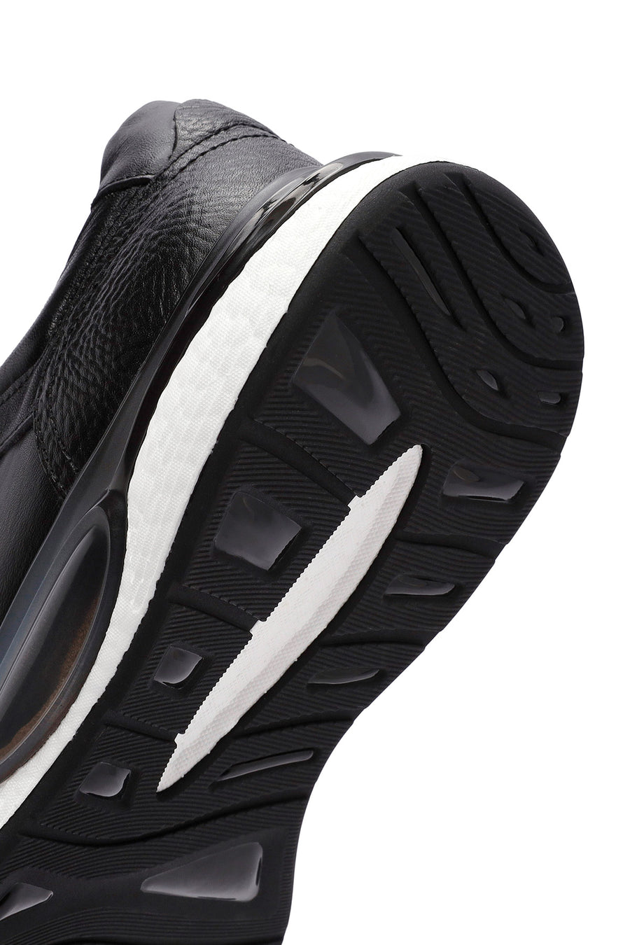 Men's Black Lace-up Leather Sneaker