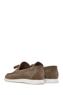 Erkek Bej Püsküllü Süet Deri Casual Loafer | Derimod