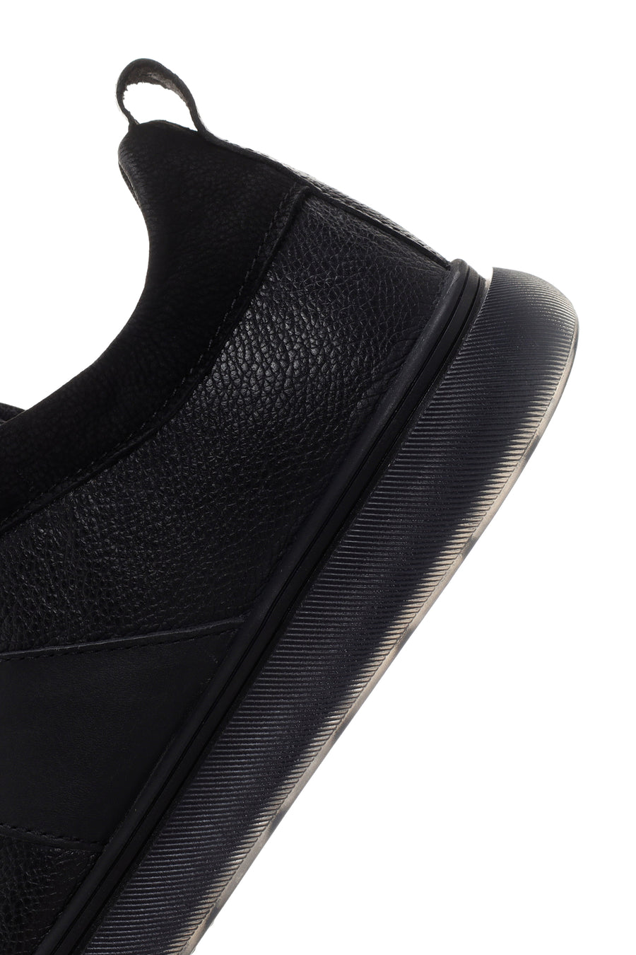 Erkek Siyah Deri Sneaker