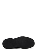 Woman Black Buckled Leather Shoes | Derimod