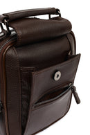 Men's Brown Leather Messenger Bag | Derimod