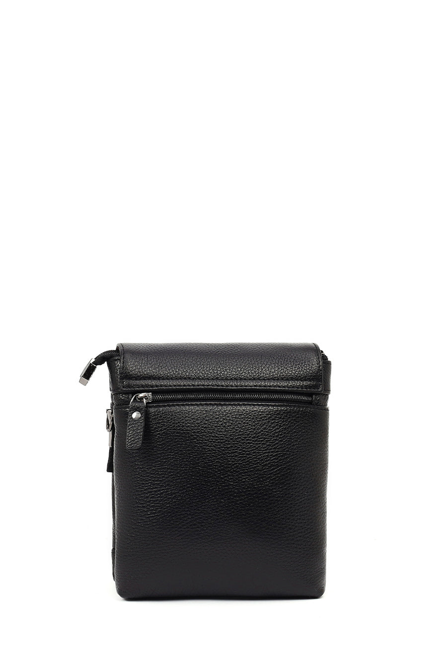 Male Black Leather Messenger Bag